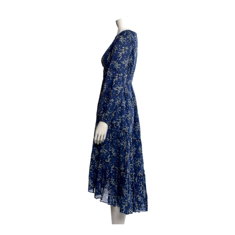 Ulla Johnson 2 Joan $479 Silk Cotton Puff Sleeve Midi Dress Cottagecore Coquette - Picture 10 of 12